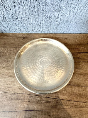 Handmade Hammered Metal Serving Tray new, aluminum 24x24 cm