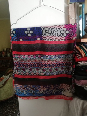 Multicolor airy scarf like new, polyester, approx. 175 cm