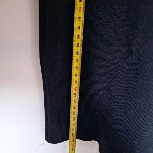 Zara midi dress black like new with ribbed fabric