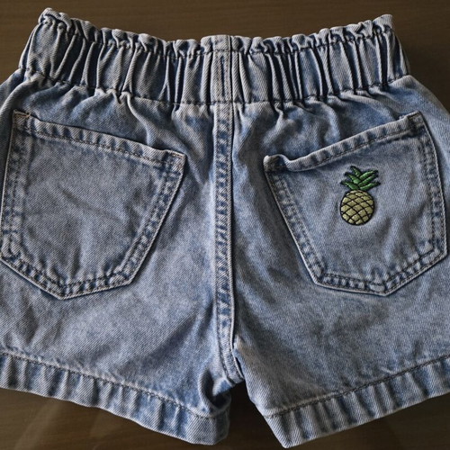 H&M denim shorts with stitch embroidery for baby