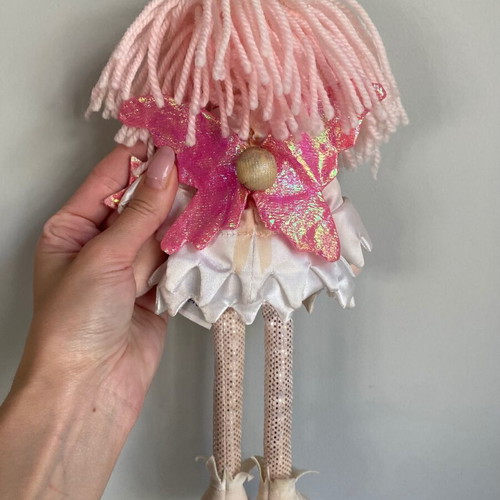 Jellycat Jingle Fairy plush toy pre-owned, 30-31 cm, white and pink