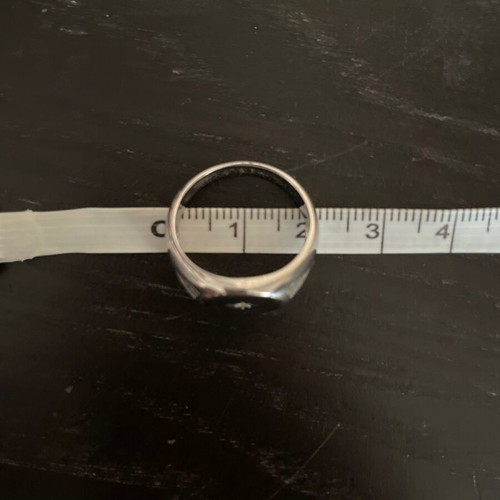 Steel ring new, size 19mm, silver color