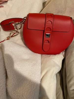 Coccinelle leather crossbody bag like new, red