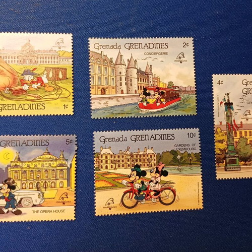 Disney stamps 6 incomplete rows new