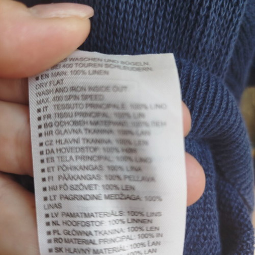 Marc O'Polo linen pullover sweater, blue, XL