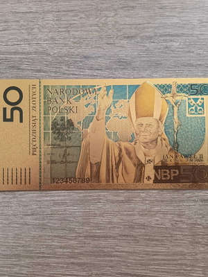 Χαρτονόμισμα 50 Zlotych 24K χρυσό 2006 Ιωάννης Παύλος ΙΙ