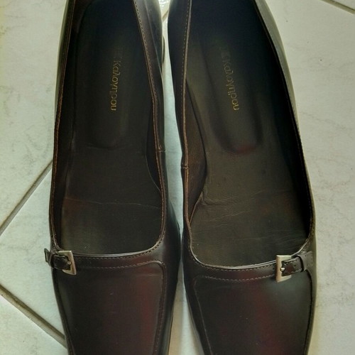 Kalogiropou leather pumps size 38 brown like new