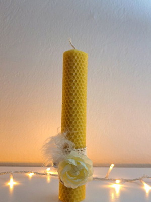 Handmade beeswax candle new, aromatic honeycomb 20cm or 40cm
