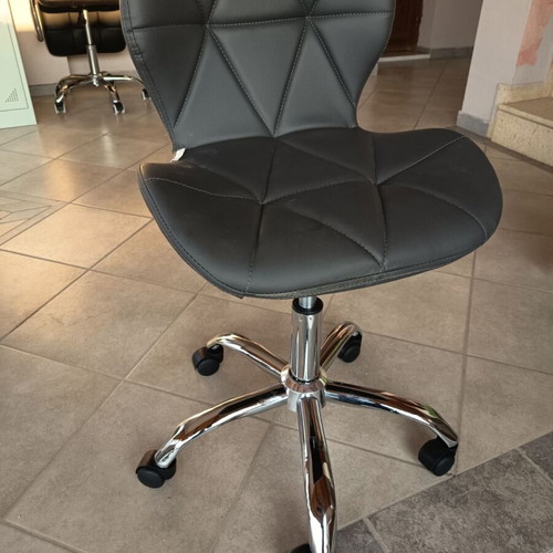 Office chair swivel, new, gray, suitable for hair salons