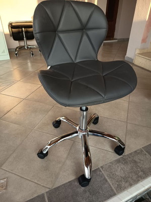 Office chair swivel, new, gray, suitable for hair salons