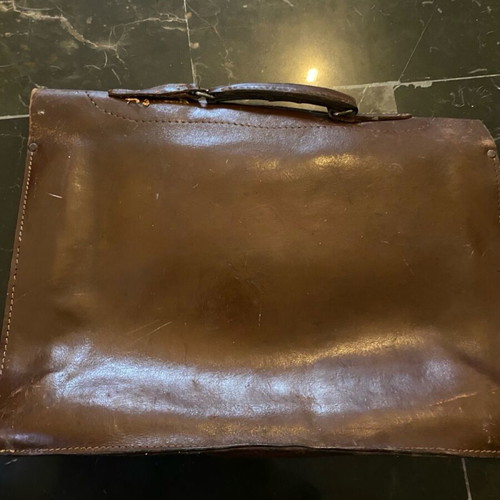 Leather bag used, old
