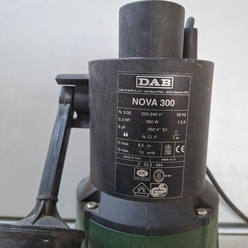 DAB Nova 300 Submersible Pump New, Made in Italy