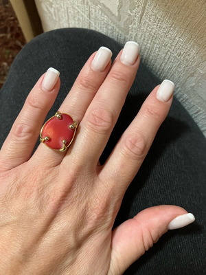 Coral ring used, adjustable