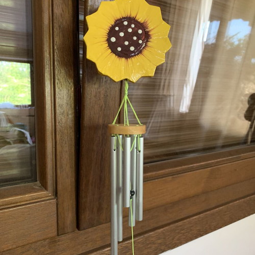 Melodos Sunflower Handmade Wind Chime New