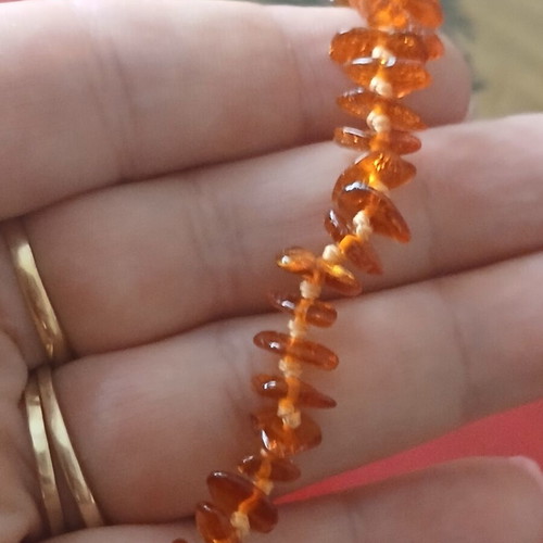 Amber necklace 40 cm, like new, natural small pieces