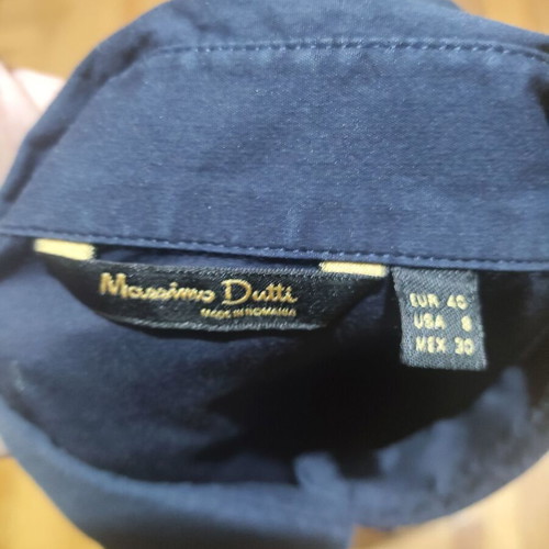 Massimo Dutti Blue Navy Women's Shirt S/M Like New