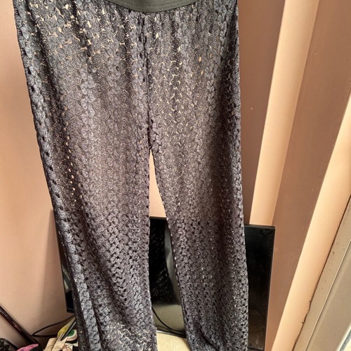 Fia women's lace palazzo pants like new, black, size S/M/L