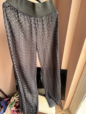 Fia women's lace palazzo pants like new, black, size S/M/L