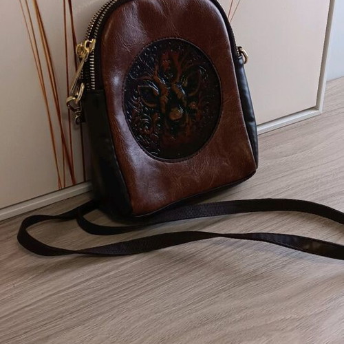 Crossbody bag brown new with unique design