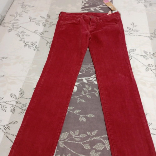 Replay women's corduroy pants new, red brick color, size 28