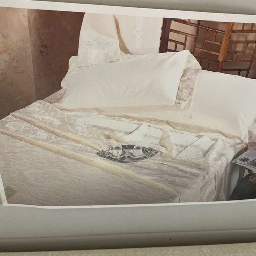 Dowry set new with quilt, sheets and towels