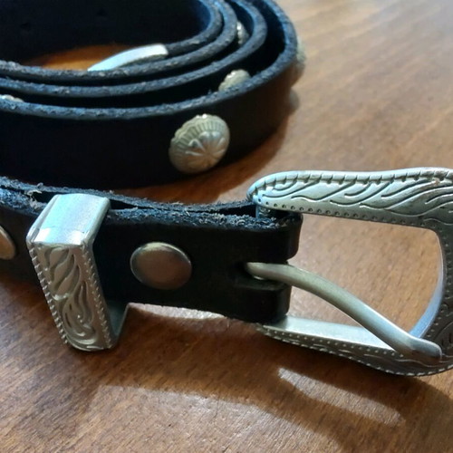 Gestuz genuine leather belt like new, black, adjustable