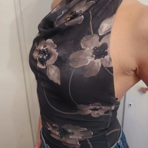 Halter floral bodysuit new, size XS