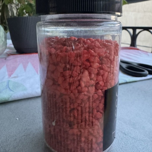 Decorative red stone used, decorative sand or colored gravel