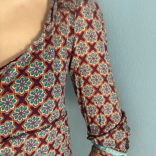 A.L.E. floral shirt like new, 3/4 sleeve, multicolor, size M