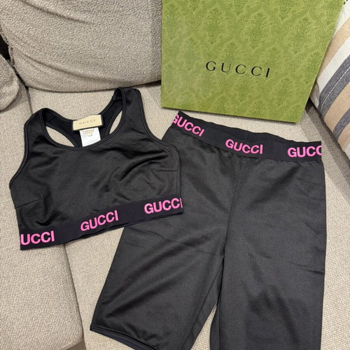 Gucci Black Logo Activewear Set size S like new