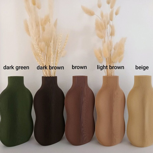 Vase for dried flowers made to order, 3D printed from PLA