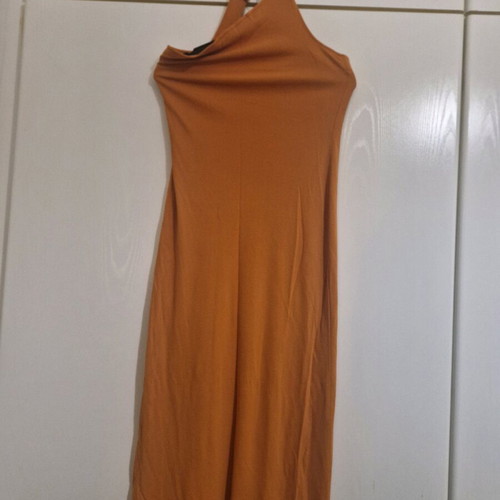 Viscose dress orange like new, size x-small