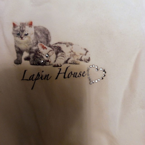 Lapin House baby short-sleeve bodysuit white 6 months used
