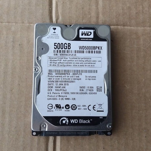 Western Digital Black WD5000BPKX 500GB Laptop Hard Drive