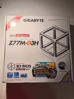 Gigabyte Z77M-D3H motherboard box new
