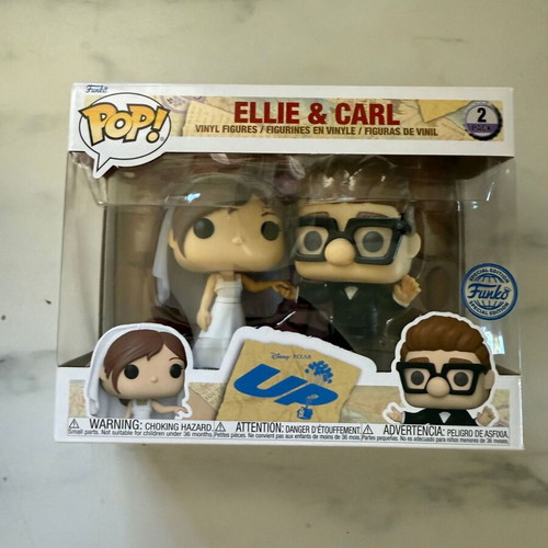 Funko POP! Disney Up! Ellie & Carl 2 Pack Exclusive Vinyl Figure new
