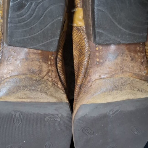 Marlboro Classics vintage boots refurbished, beige, size 40