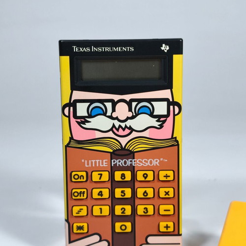 Texas Instruments Little Professor vintage calculator used with case for repair or display