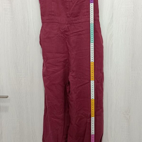 Funky Buddha linen jumpsuit, red, size S