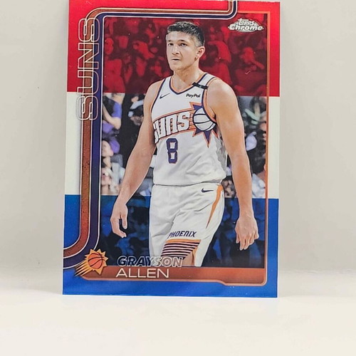 2025-26 Topps Chrome Red White Blue Grayson Allen Phoenix Suns card like new