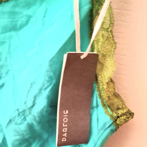 Parfois satin top with lace in mint green, size M, new
