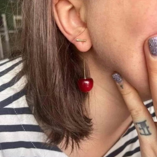 Cherry earrings new, sturdy model