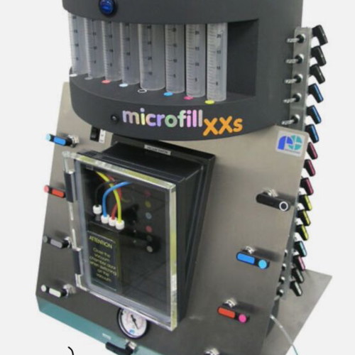 Jettec Microfill XXs machine used for professional ink cartridge refilling