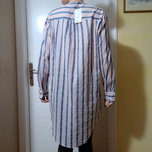 Long striped Mango shirt new, size S, pink and blue