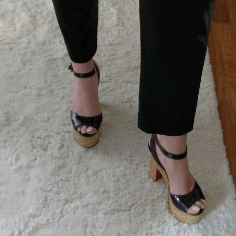 Benetton Pants Alpha Line Black Fabric like new size 48