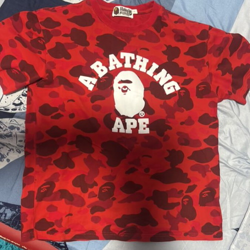 Aape By A Bathing Ape® red short-sleeve shirt like new, size Large