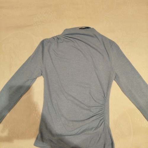 Stradivarius blue slim pullover like new with draped details