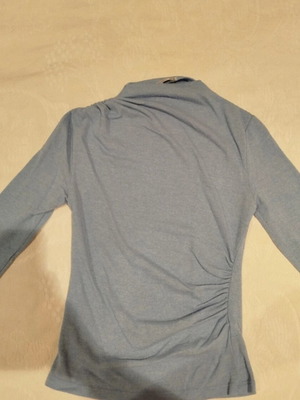Stradivarius blue slim pullover like new with draped details