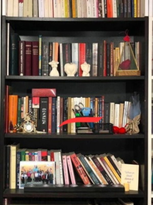 Billy bookcases used, wenge and white, set of 3 pieces