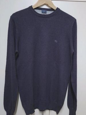 Trussardi Jeans μωβ ανδρικό πουλόβερ Medium σαν καινούργιο